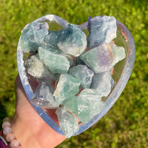 Raw Rainbow Fluorite Chunks