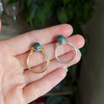 Moss Agate Wire Wrapped Ring