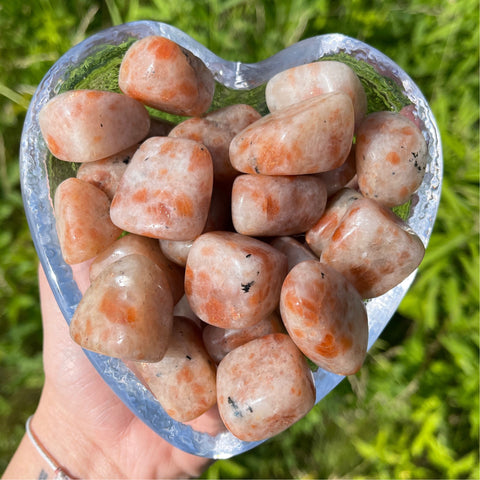 sunstone crystal tumbled stone