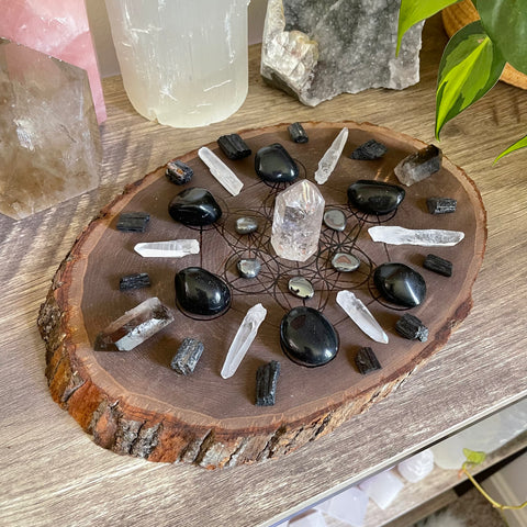 The Energy Protection Crystal Grid