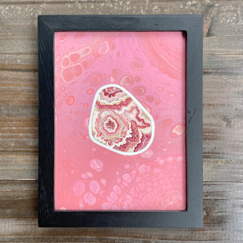 Rhodochrosite Framed Original Painting