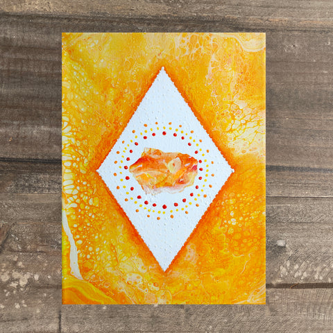 Orange Calcite Crystal Art Prints