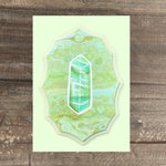 Pistachio Calcite Crystal Art Prints