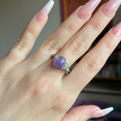 Amethyst Wire Wrapped Ring