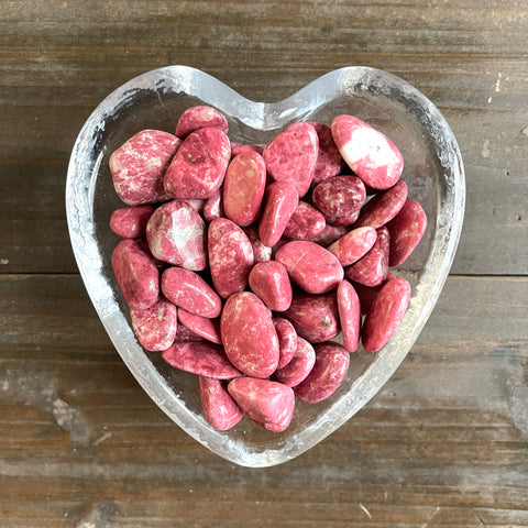 thulite crystal tumbled stone