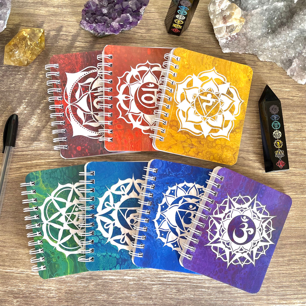 Full Set Chakra Mini Notebooks – Cosmic Geology Crystals