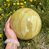14 pound Lemon Calcite Sphere