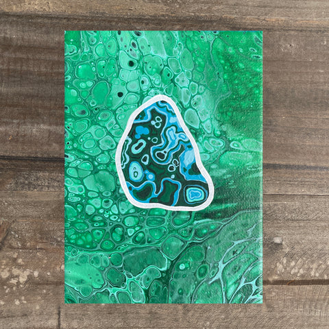 Malachite/ Chrysocolla Crystal Art Prints