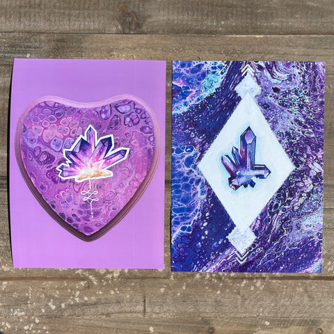 Amethyst Crystal Art Prints