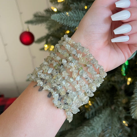 Prehnite Chip Bracelets